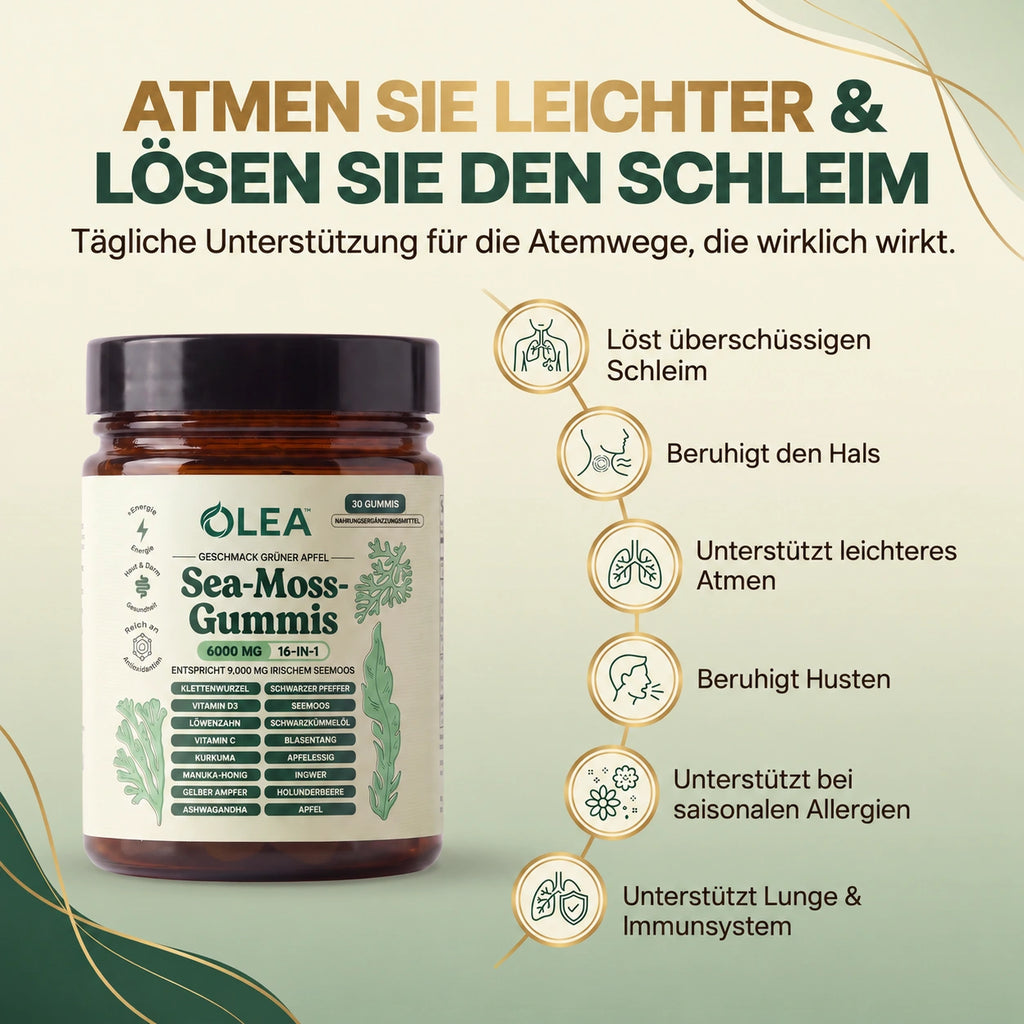 Sea Moss 16-in-1 Wellness-Gummies – Schleim lösen & Atemwegsgesundheit wiederherstellen
